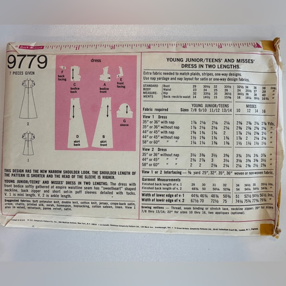 Simplicity 9779 - Picture 2 of 2